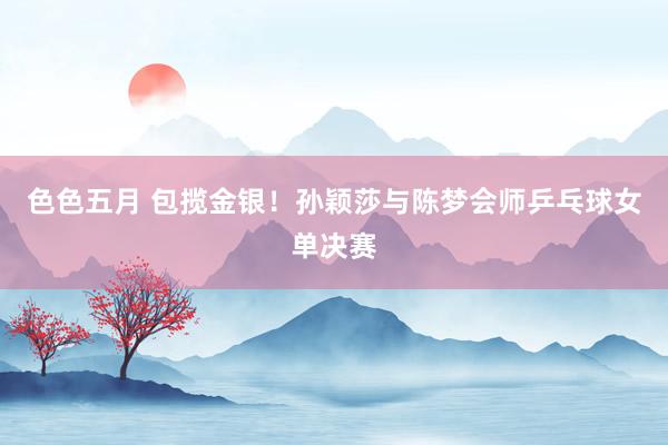 色色五月 包揽金银！孙颖莎与陈梦会师乒乓球女单决赛