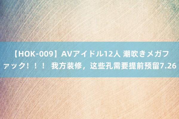 【HOK-009】AVアイドル12人 潮吹きメガファック！！！ 我方装修，这些孔需要提前预留7.26