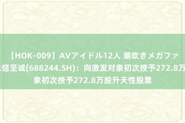 【HOK-009】AVアイドル12人 潮吹きメガファック！！！ 永信至诚(688244.SH)：向激发对象初次授予272.8万股升天性股票