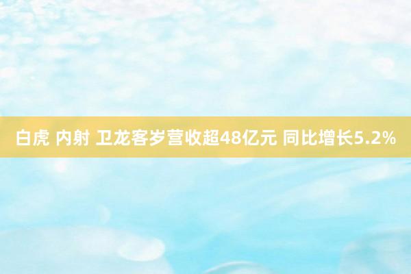 白虎 内射 卫龙客岁营收超48亿元 同比增长5.2%