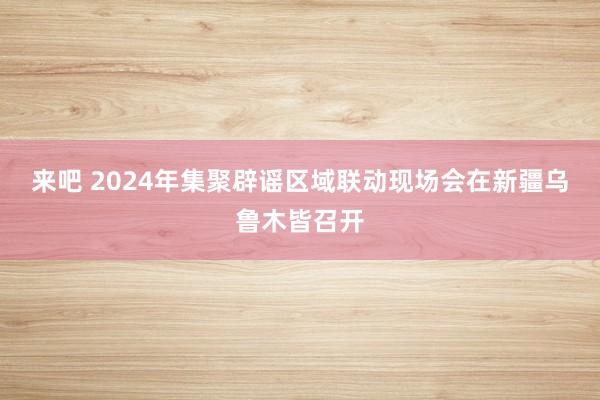 来吧 2024年集聚辟谣区域联动现场会在新疆乌鲁木皆召开