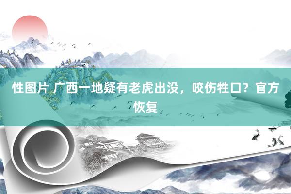 性图片 广西一地疑有老虎出没，咬伤牲口？官方恢复