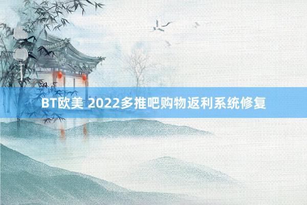 BT欧美 2022多推吧购物返利系统修复